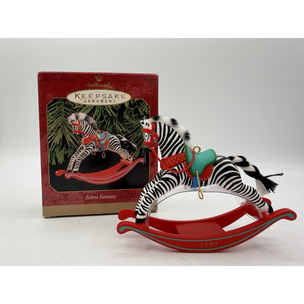 🦓 Hallmark Keepsake Ornament – Zebra Fantasy (1999) 🎄 NOS